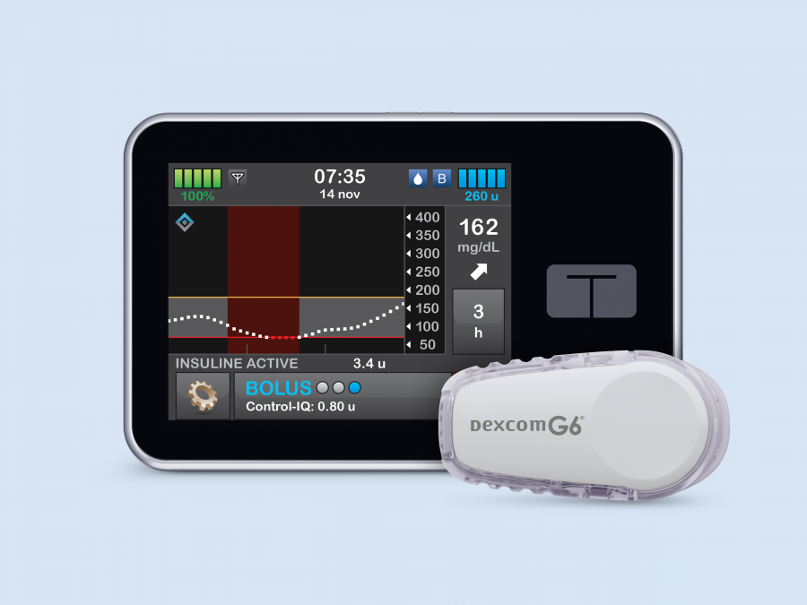 Pompe à insuline t:slim X2 équipée de la technologie BASAL-IQ™