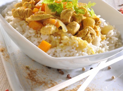 poulet au curry coco et courge butternut