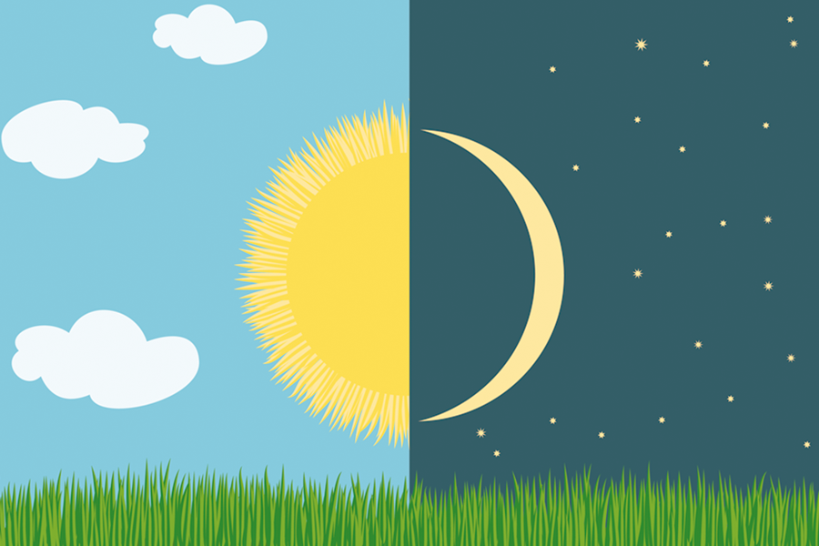 La noche y el día, por Jedi Azucarado