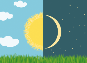 La noche y el día, por Jedi Azucarado