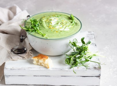 Gaspacho vert concombre courgette