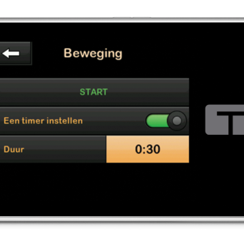 Timer voor beweging scherm