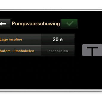 pompalarm scherm