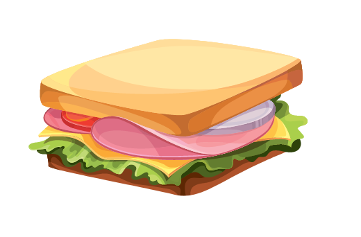 A drawing of a sanwhich