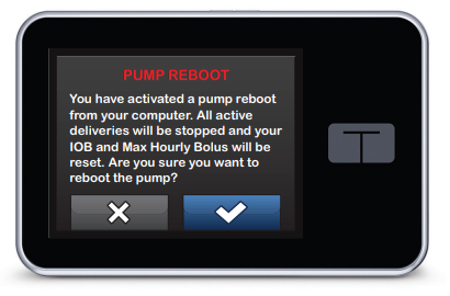 Pump screen reboot