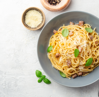 Plate of carbonara