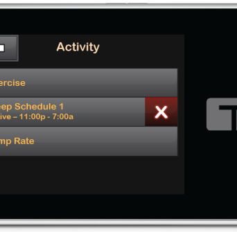 Activity transition screen 