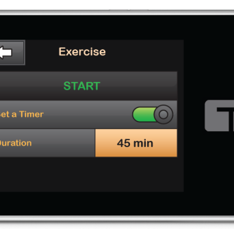 Exercise timer screen