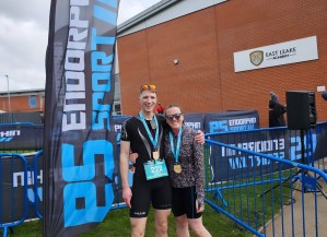 Jessica running a marathon